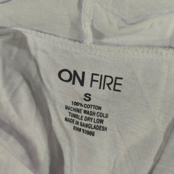 On Fire Anti Social Hooded short Sleeve Tee Junior's Size Small 100% Cotton NWT - Picture 7 of 7